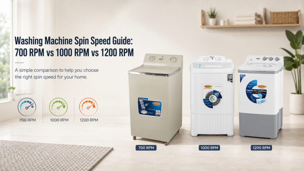 Washing Machine Spin Speed Guide: 700 RPM vs 1000 RPM vs 1200 RPM