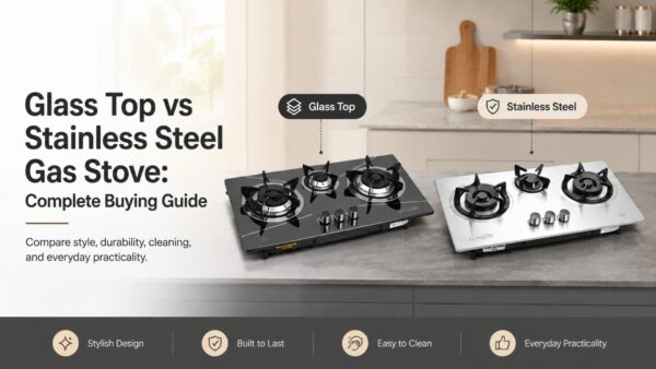 Glass Top vs Stainless Steel Gas Stove: Complete Buying Guide
