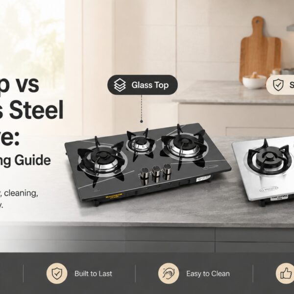 Glass Top vs Stainless Steel Gas Stove: Complete Buying Guide