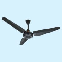 Yashica Sparkle Black 30W inverter ceiling fan with three blades and 56-inch sweep